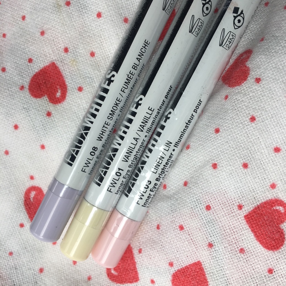 (☝︎ ՞ਊ ՞)☝︎ SOLD NWT NYX Faux Whites Eyeliners